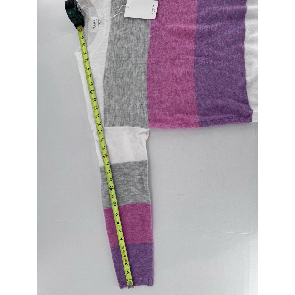 Andree By Unit Sweater Size M/L Colorblock Oversized Cozy Pink Crewneck $50 - Picture 12 of 15